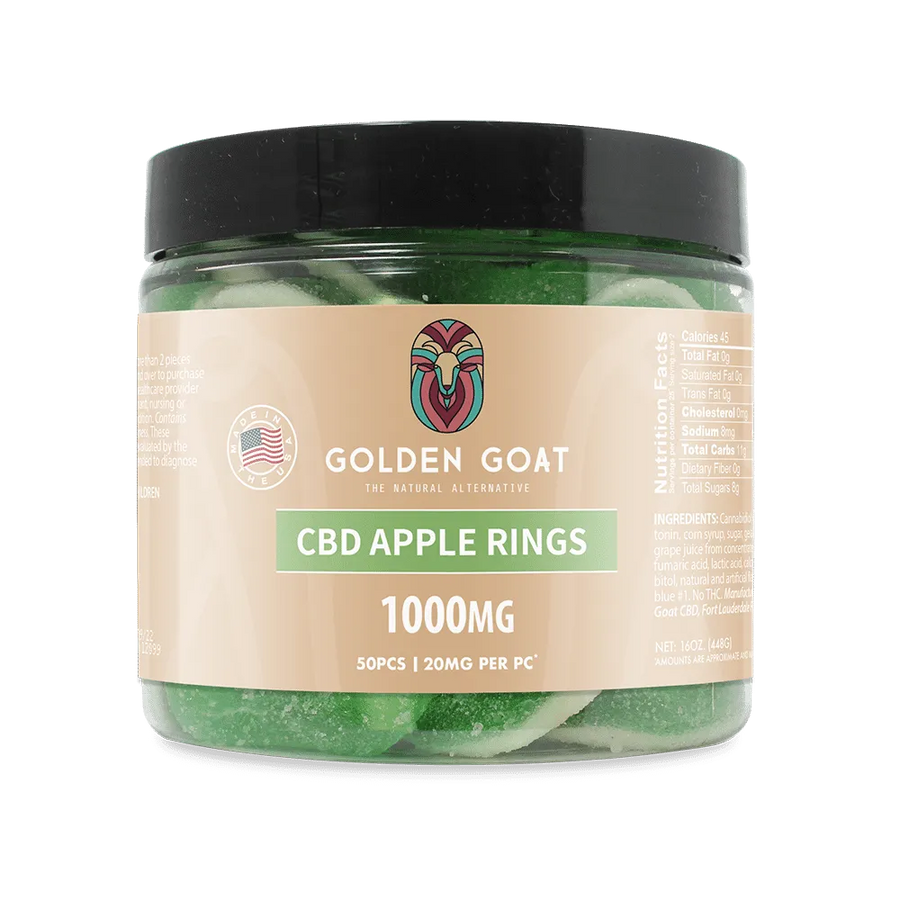CBD Gummies 1000MG - Apple Rings - Headshop.com