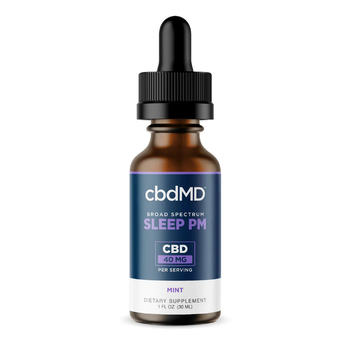 cbdMD CBD PM Oil Drops 30mL Mint - 1500MG - Headshop.com