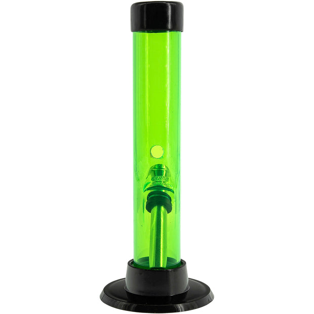 JM Enterprises 6" Acrylic Straight Tube Bong - Multiple Colors