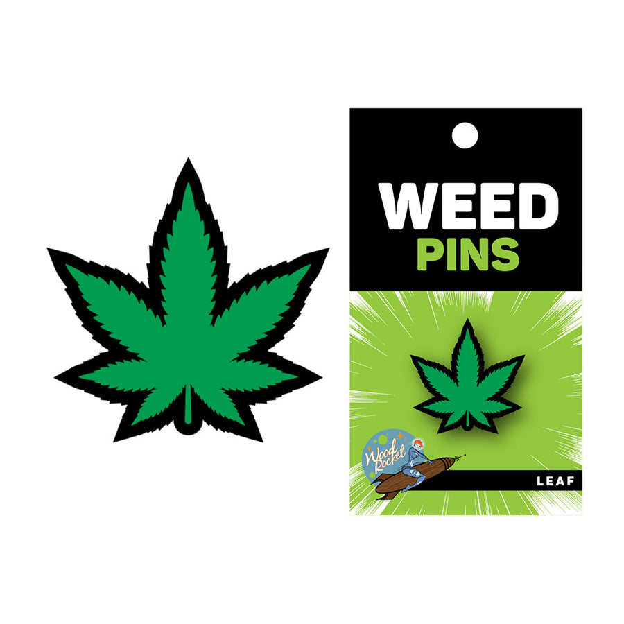 Weed Pin Green Marijuana Leaf - Headshop.com