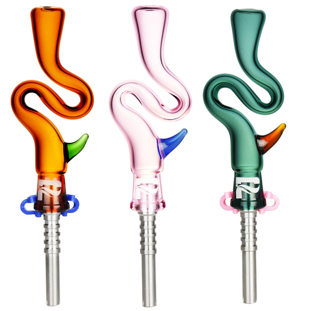 Pulsar Bendy Dab Straw w/ Horn - 5.75"/ 10mm F/Colors Vary - Headshop.com