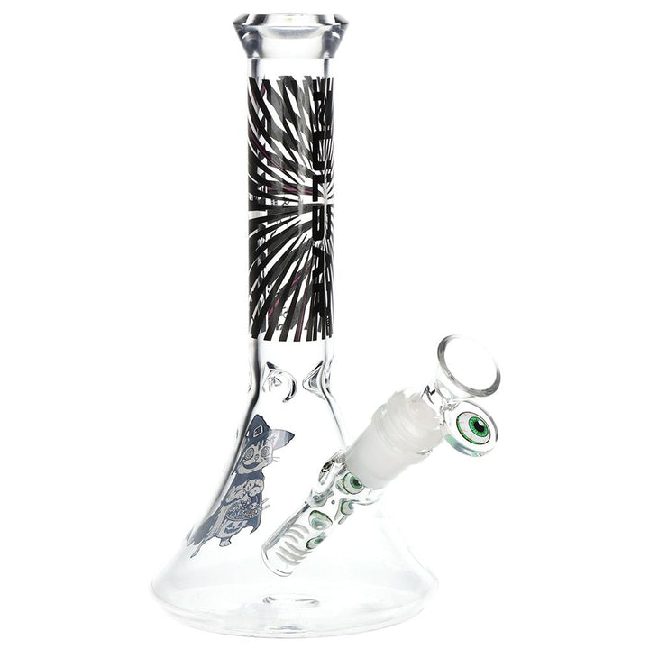Pulsar Scary Kitty Beaker Glass Water Pipe - 8.5" / 14mm F