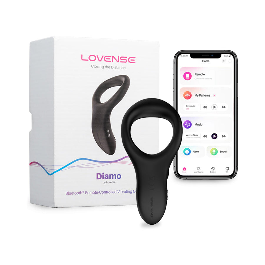Lovense Diamo Bluetooth Remote-Controlled Vibrating Cockring - Headshop.com