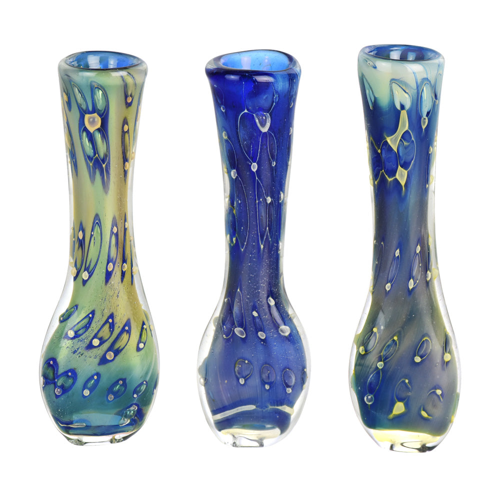 Iridescent Bubbles Chillum Pipe - 3.25"/Colors Vary - Headshop.com