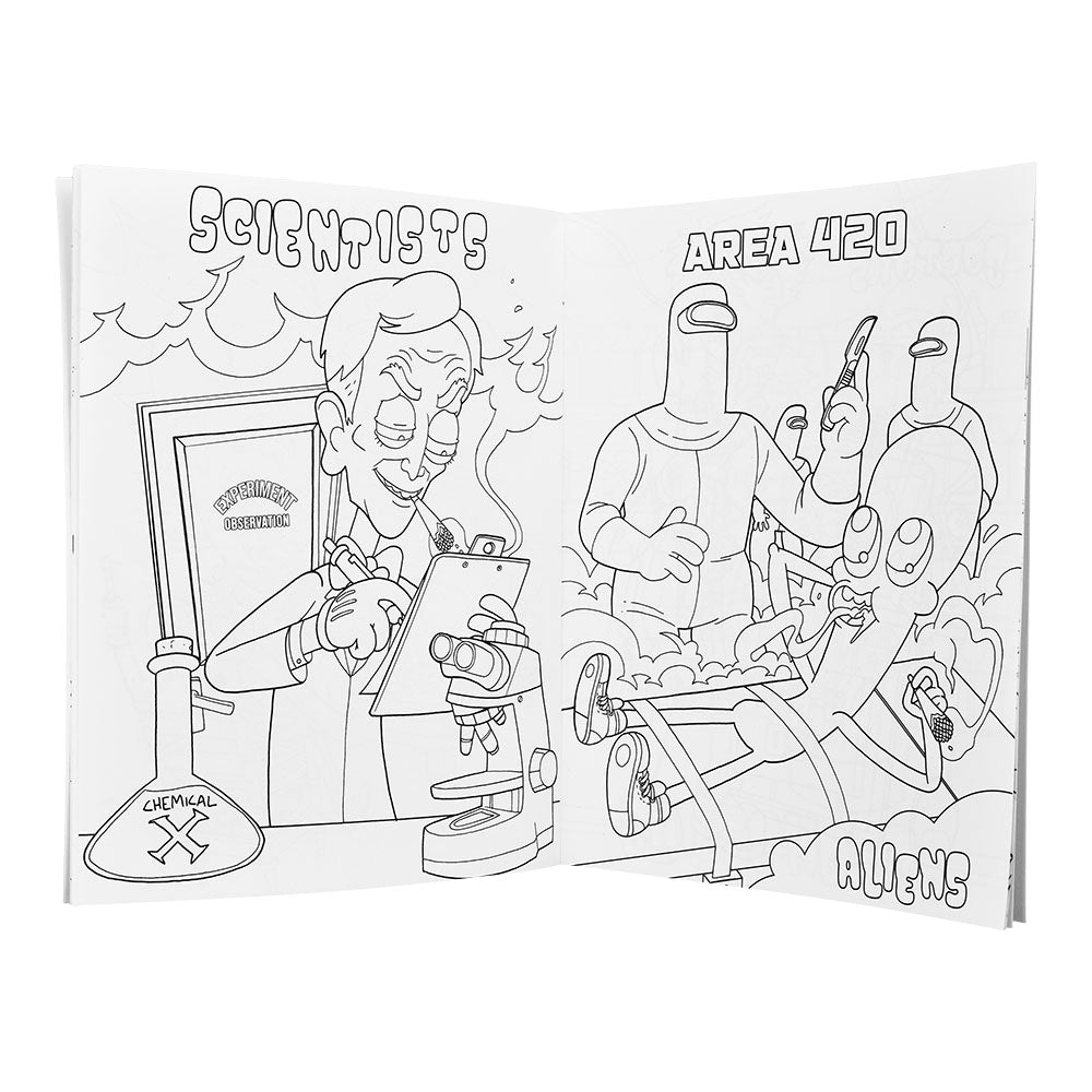 Wood Rocket Who Smokes Adult Coloring Book - 8.5"x11" - Headshop.com