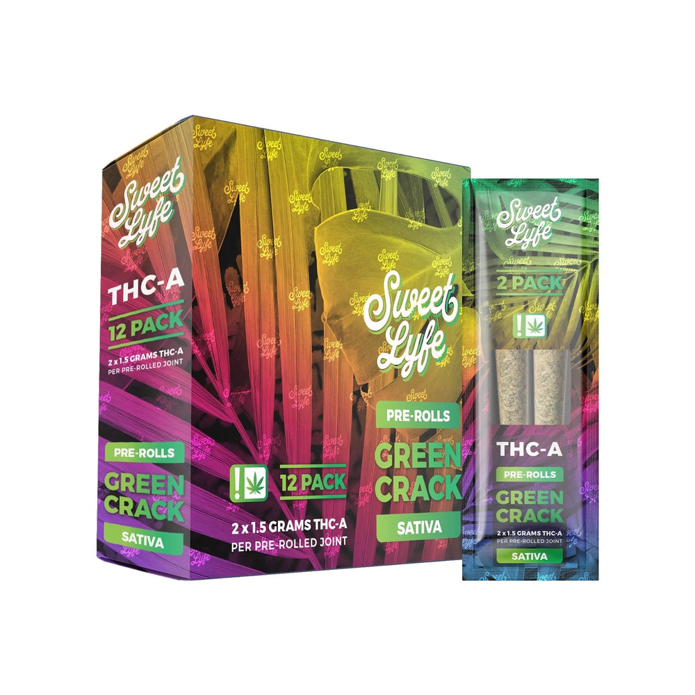 Sweet Lyfe THC-A Joints - 2 Pack Green Crack (Sativa) - Headshop.com