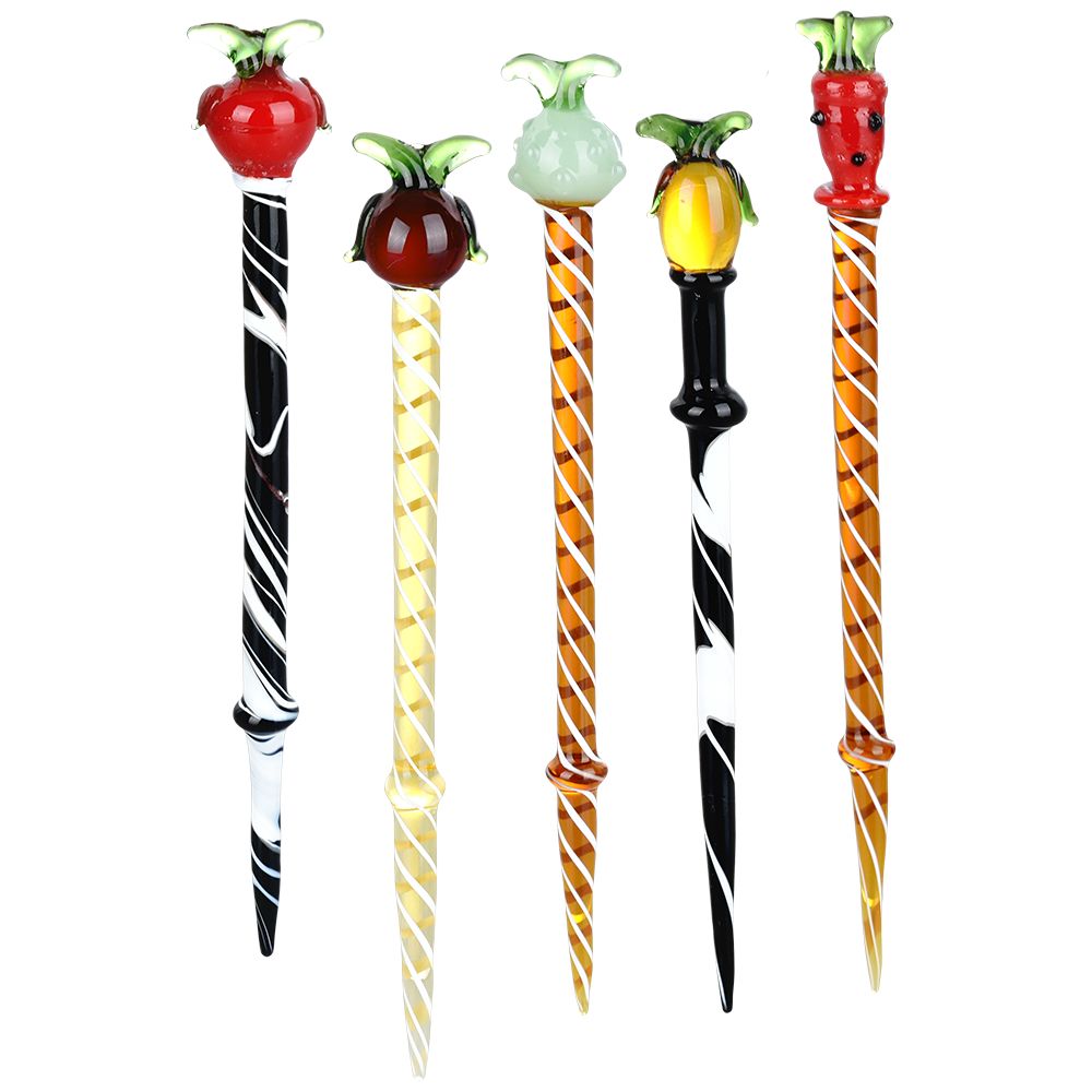 Striped Fruit Glass Dab Tool - 5.5" / 10ct - Headshop.com