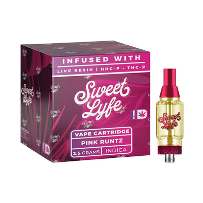 Sweet Life 2.5ml Vape Cartridges Infused with Live Resin HHC-P+THC-P - Pink Runtz - Indica - Headshop.com