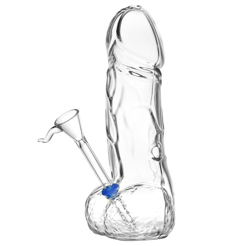 Glass Phallus Water Pipe - 7.5" - Headshop.com