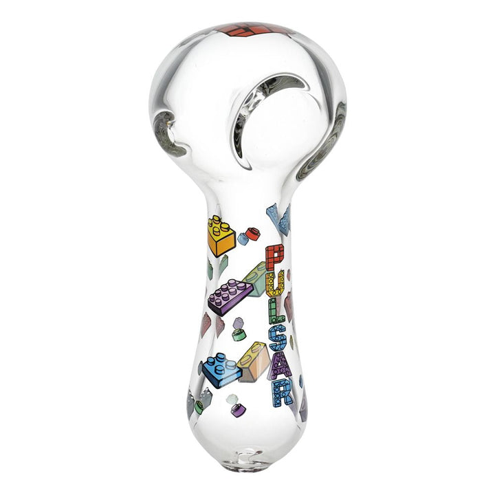 3CT BUNDLE - Pulsar Building Blocks Glass Spoon Pipe - 4.5"