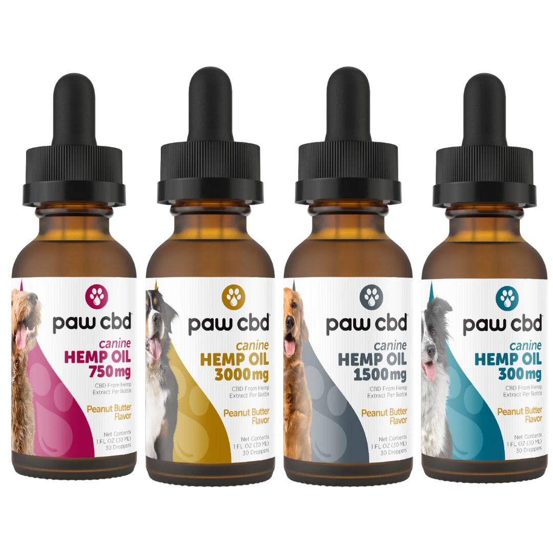 CBD Dog Oil Tincture for Calmness & Health Support Peanut Butter (300MG - 3000MG) - Headshop.com