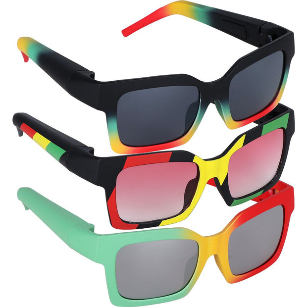 Square Frame Sunglasses with Hidden Storage - Headshop.com