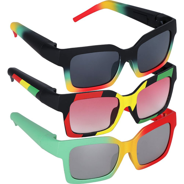 Square Frame Sunglasses with Hidden Storage - Headshop.com