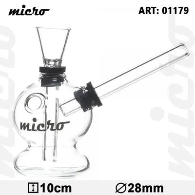 Micro | 4" Hand Held Glass Water Pipe - Headshop.com