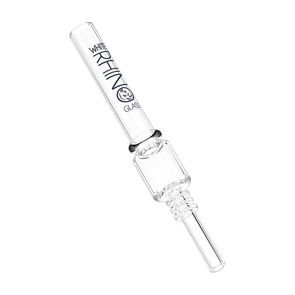White Rhino Quartz Dab Straw V4 w/ Silicone Cap - 5" 25ct - Headshop.com