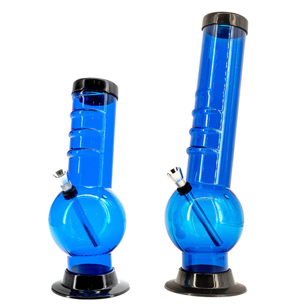 Acrylic Bent Neck Bubble Base Bong 9-12"