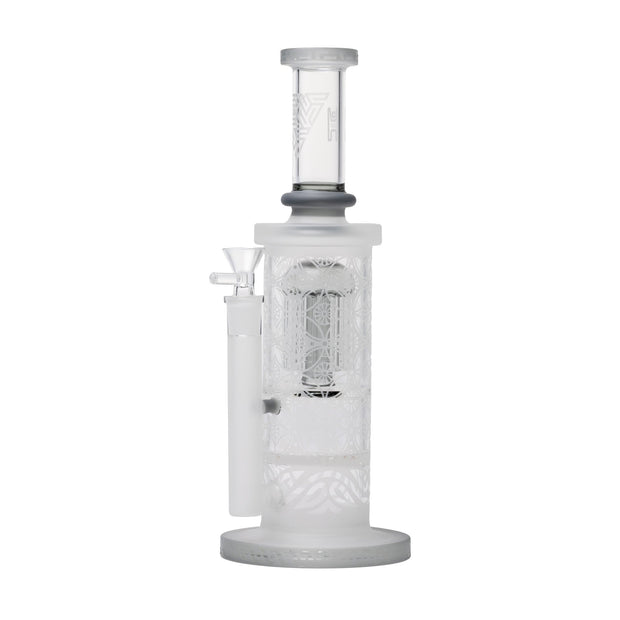 Human Grade Sacred Straight Sandblasted Glass Water Pipe