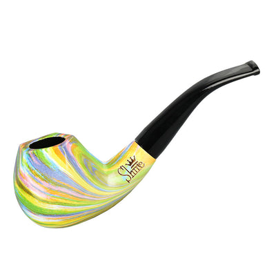 Pulsar Shire Pipes The Sundog | Bent Apple Tapered Stem Rainbow Wood Pipe - Headshop.com