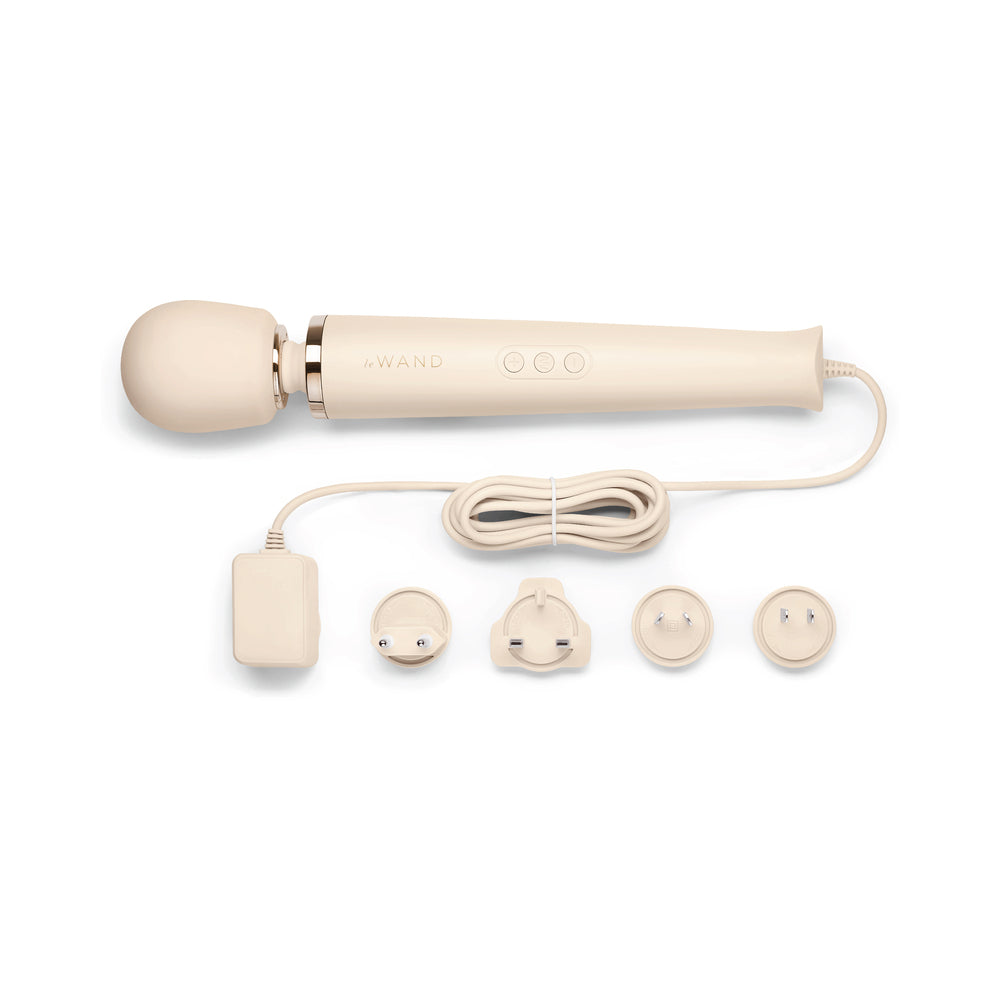 Le Wand Plug-In Vibrating Massager Cream - Headshop.com