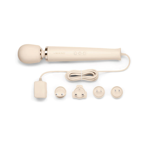 Le Wand Plug-In Vibrating Massager Cream - Headshop.com