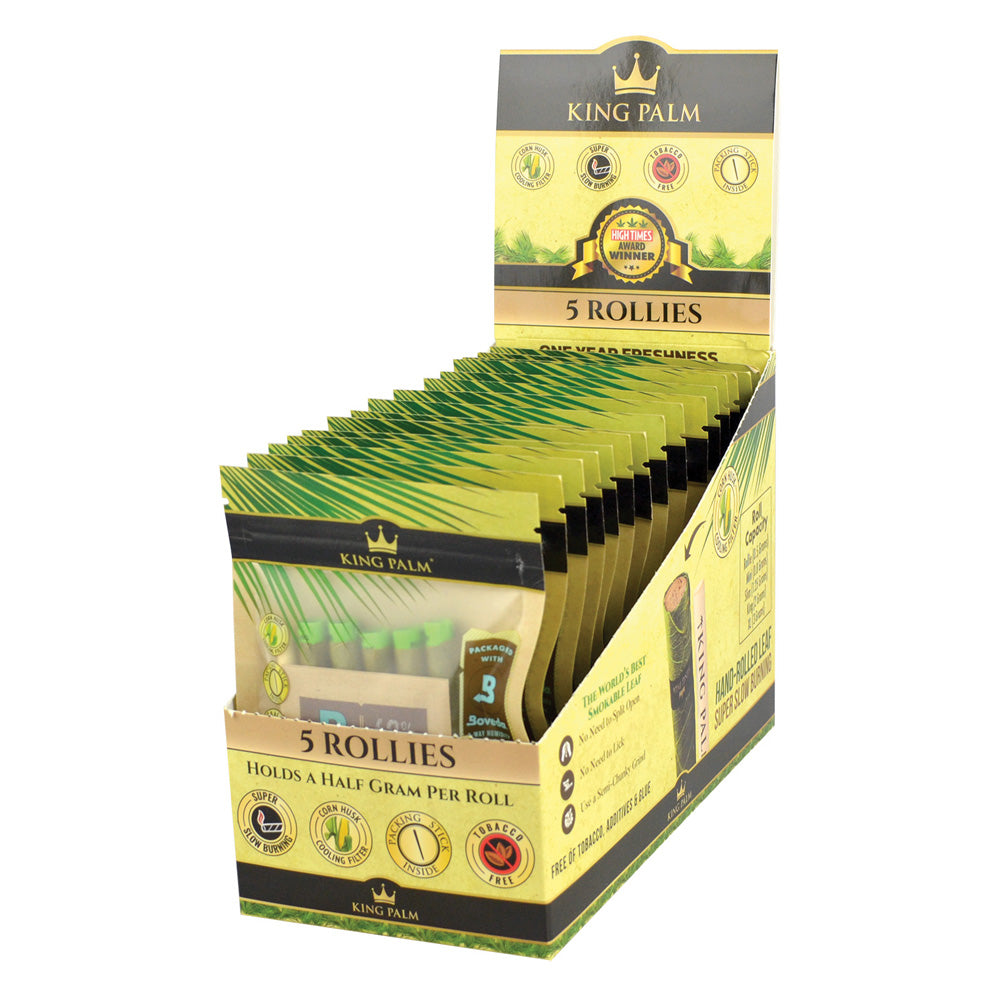 15PC DISPLAY - King Palm Wrap Pouches - 5pk / Rollies - Headshop.com