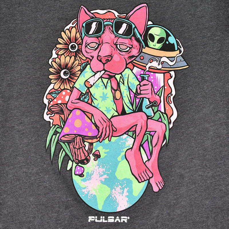 Pulsar Chill Cat Long Sleeve Shirt - Gray - Headshop.com