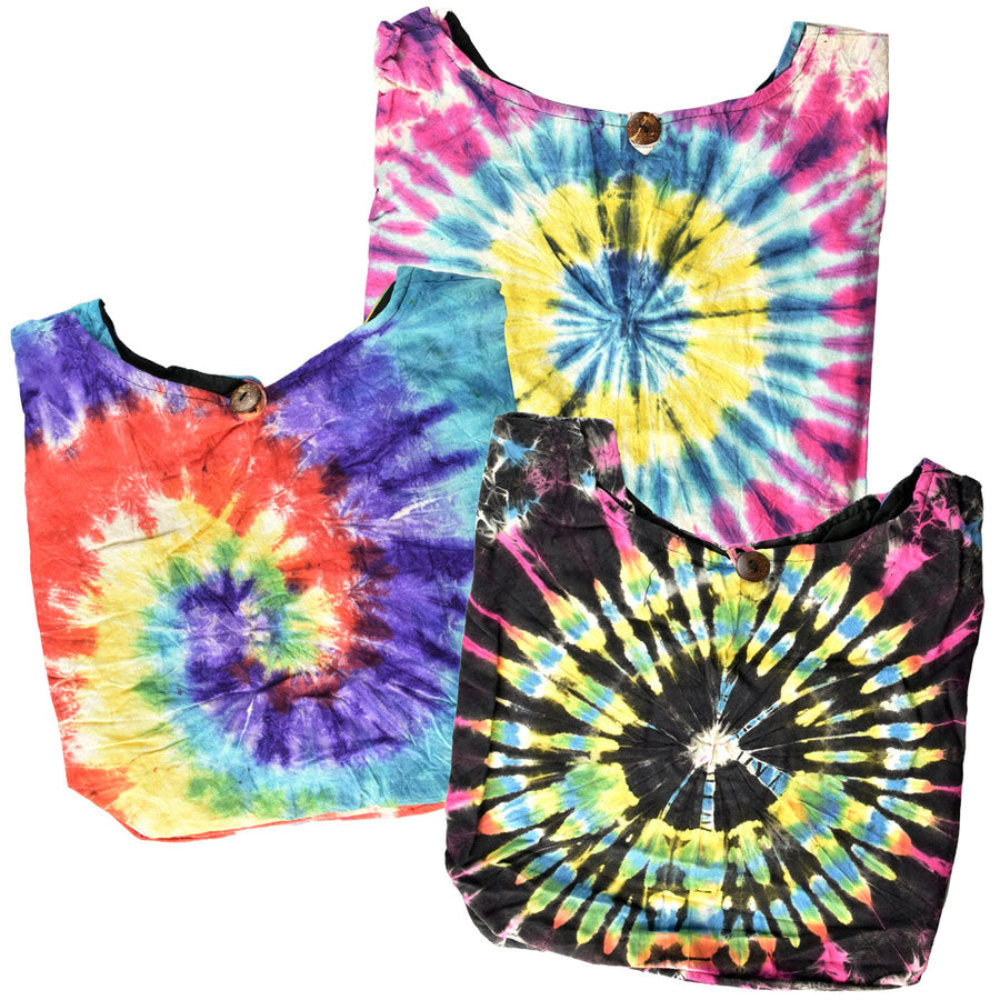 ThreadHeads Tie-Dye Cotton Sling Bag - 14"x14" / Colors Vary - Headshop.com