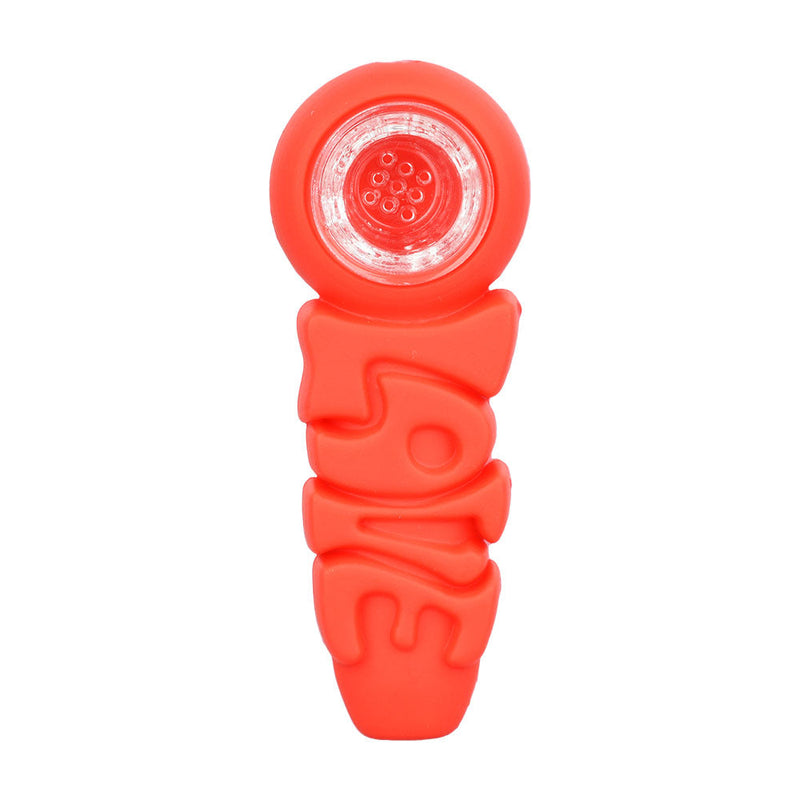 LOVE Silicone Hand Pipe | 4" | Assorted Colors | 5pc Set - Headshop.com
