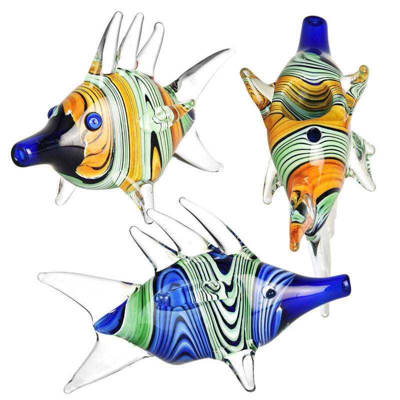 Freaky Fish Hand Pipe - 5.25"/Colors Vary - Headshop.com