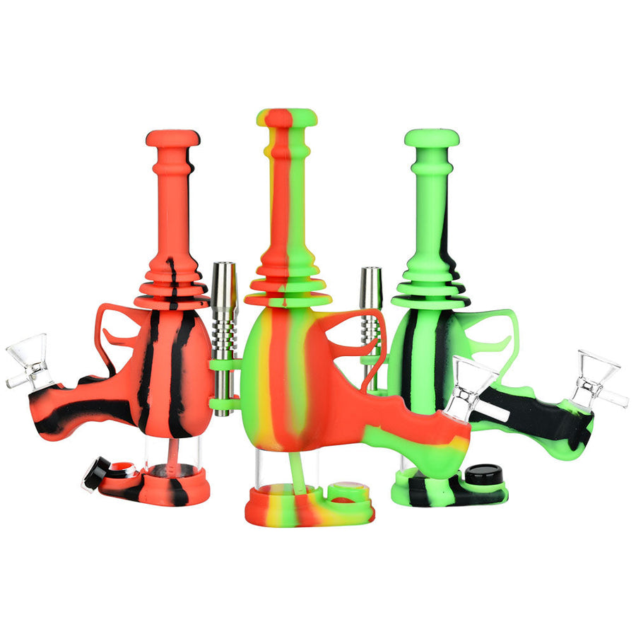 Laser Gun Silicone Water Pipe - 8.5" / Colors VaryLaser Gun Silicone Water Pipe - 8.5" / Colors Vary - Headshop.com