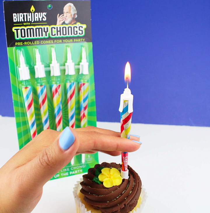 Tommy Chong's BirthJays 5-Pack of Joint Birthday Candles - Headshop.com