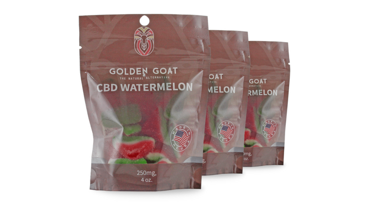 Potent CBD Infused 250MG Gummy Packs Bundles from Golden Goat - Headshop.com