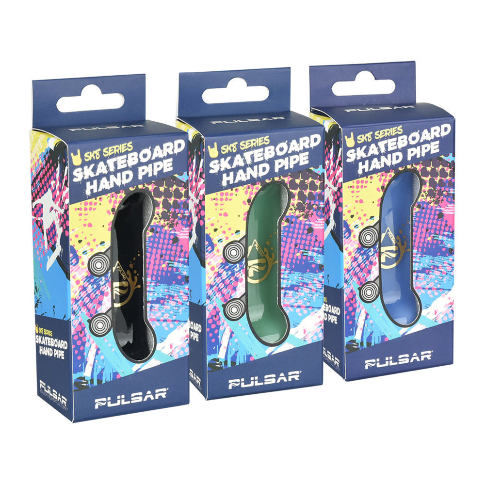 HP126 Pulsar Rolling Skateboard Hand Pipe - 4.75" - Headshop.com