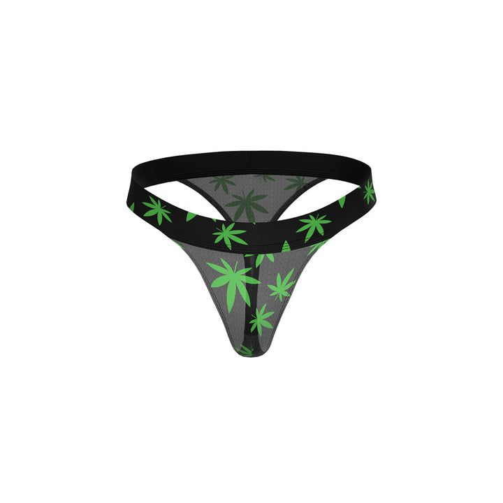 Male Power Hazy Dayz Micro Thong Pot Leaf S/M - Headshop.com