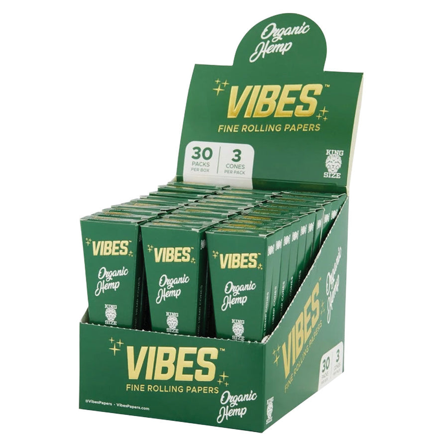 30PC DISPLAY - VIBES Organic Hemp Cones - Headshop.com