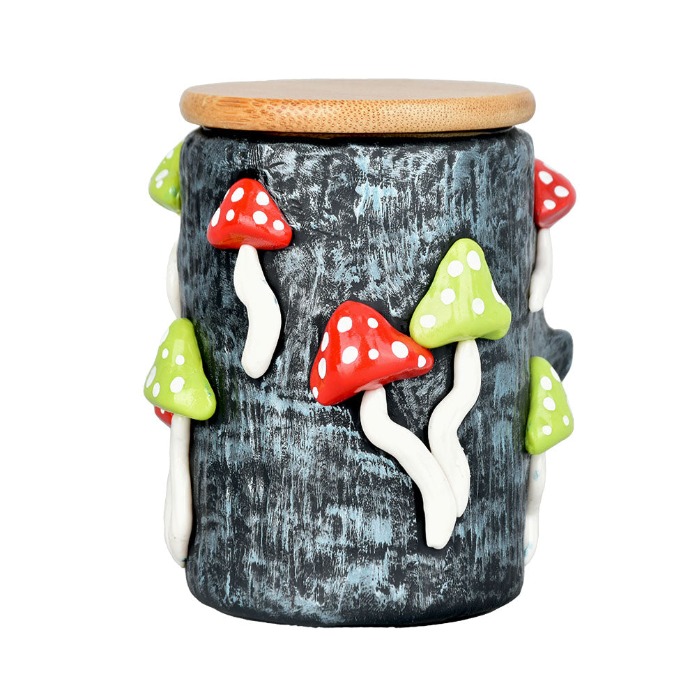 Pulsar Third Eye Shroom Skull Glass Jar - 4.25" - Headshop.com