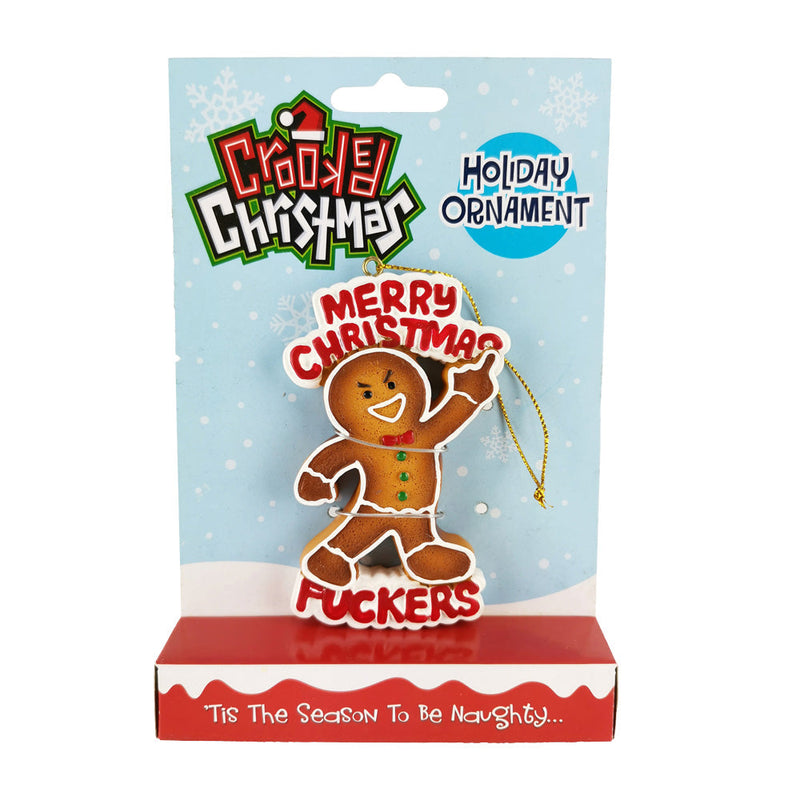 Crooked Christmas Ornament - Gingerbread M C Fuckers - Headshop.com