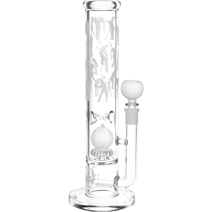 Pulsar Hit The Links Straight Tube Glass Water Pipe - 12" - Headshop.com