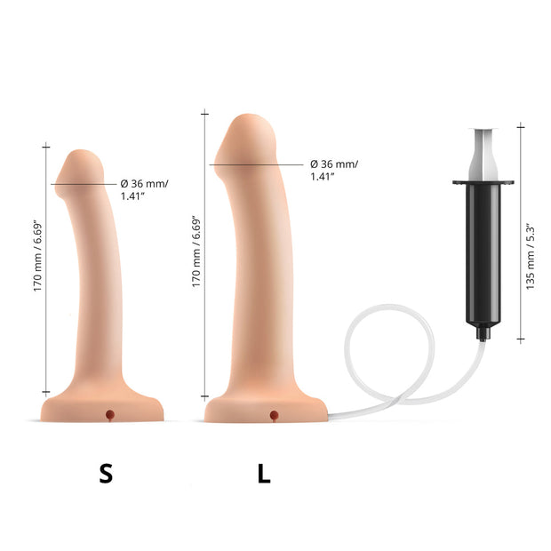 Strap-On-Me Squirting Cum Semi-Realistic Silicone Dildo Vanilla S (fluid not included) - Headshop.com