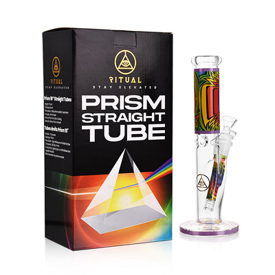 Ritual Smoke - Prism 10" Glass Straight Tube - Purple - Headshop.com