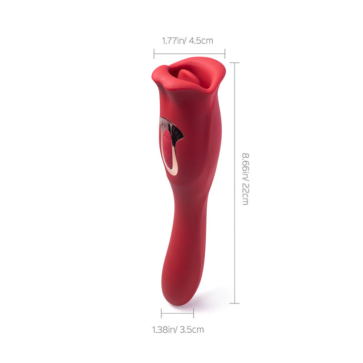 Honey Play Box Eva Sucking Mouth Tongue Clit Stimulator and G-spot Vibrator Red - Headshop.com
