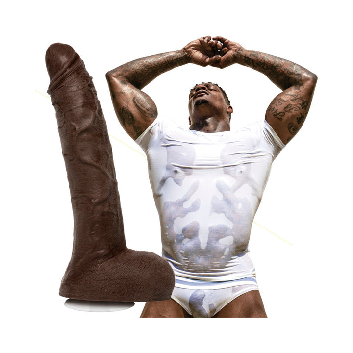 Jason Luv 10in ULTRASKYN Cock with Removable Vac-U-Lock Suction Cup Chocolate - Headshop.com