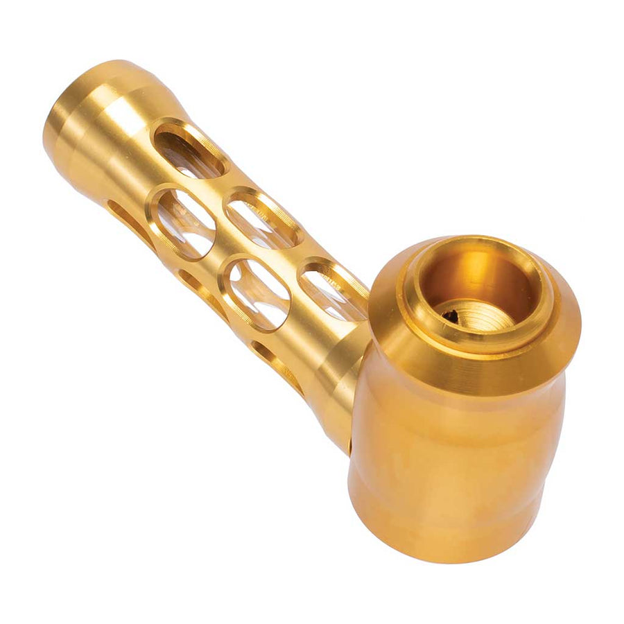 ALUMINUM GLASS PERFORATED HAND PIPE - Headshop.com
