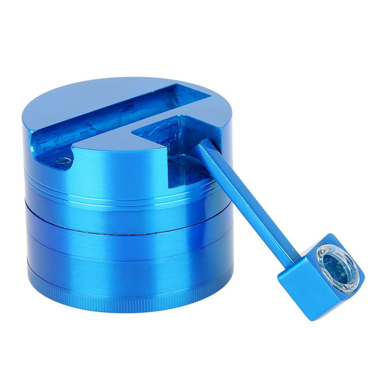 Aluminum Grinder w/ Embedded Pipe - 5pc / 2.75" / 6c6 - Headshop.com