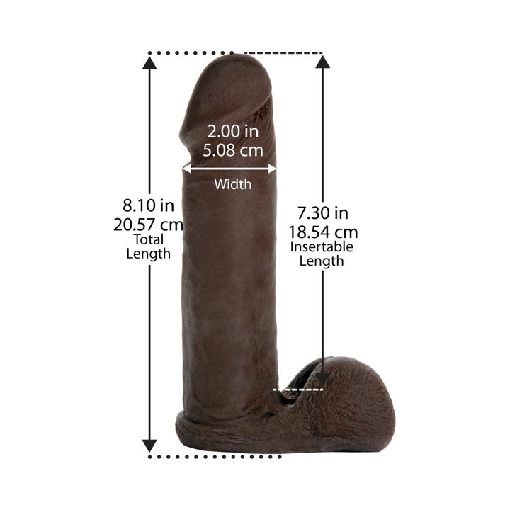 Vac-U-Lock - 8-Inch ULTRASKYN Cock Black - Headshop.com
