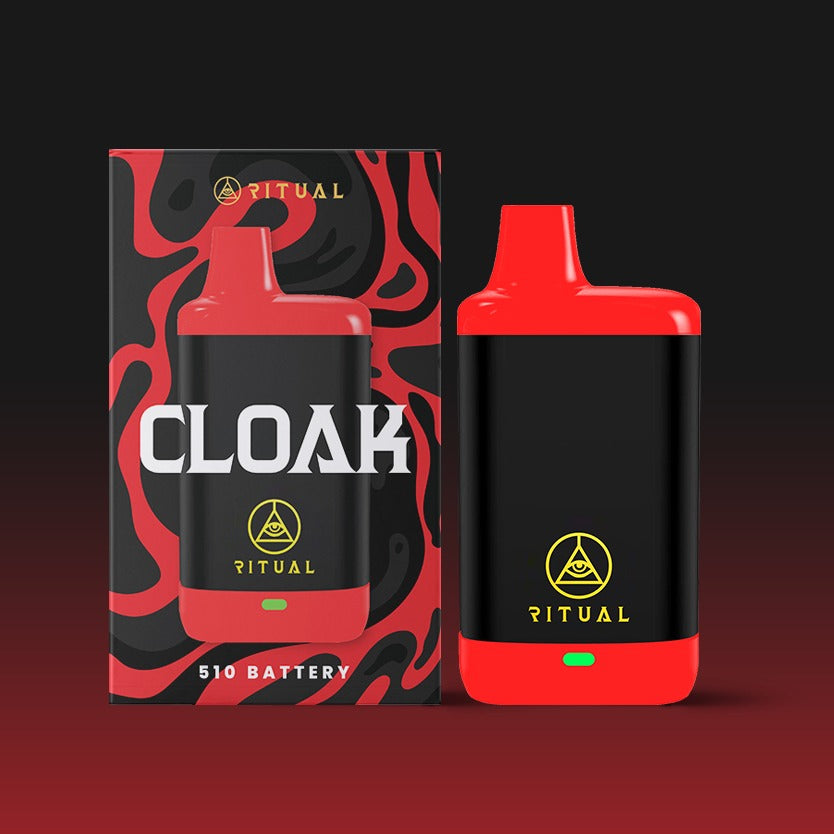 Ritual | Cloak 510 Variable Voltage Concealed Battery - Red & Black - Headshop.com