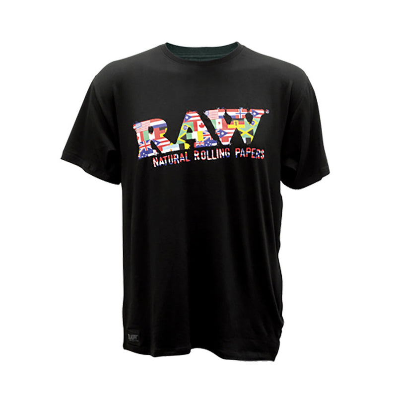 Black RAW Logo T-Shirt w Stash Pocket - Headshop.com