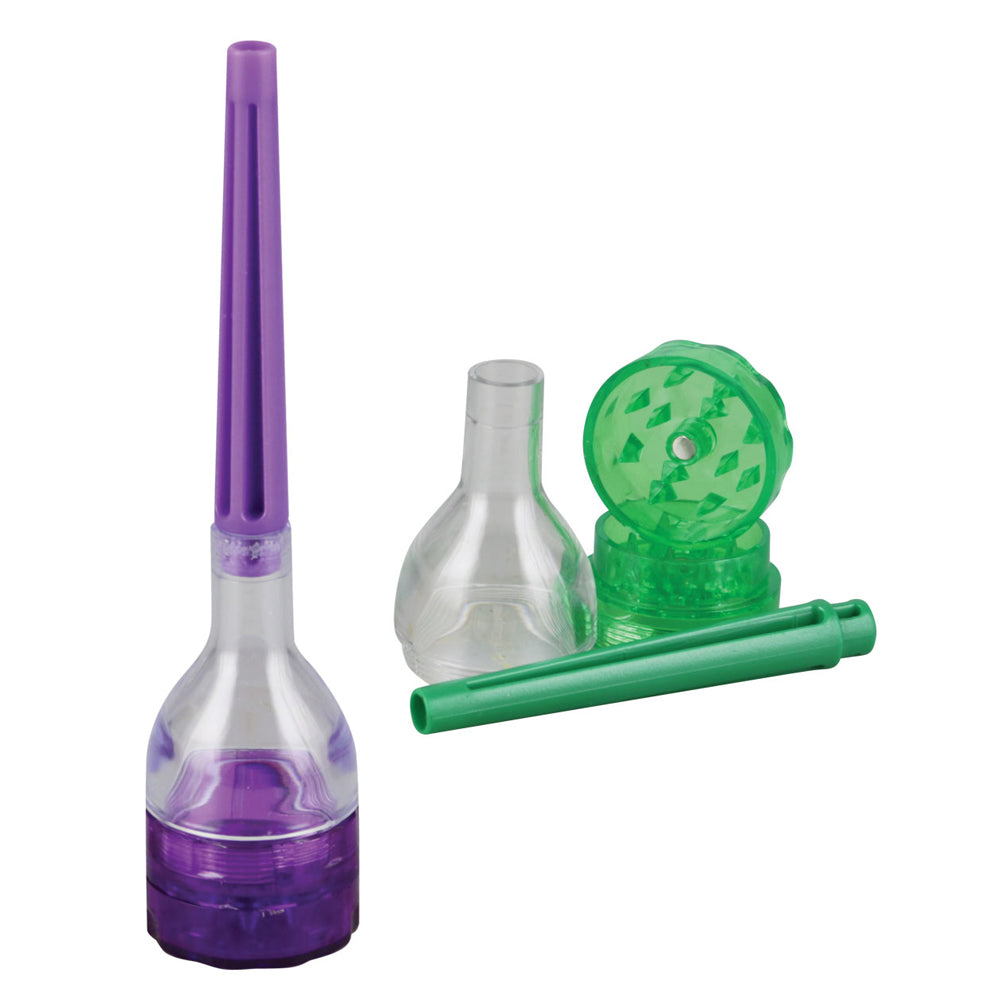 Grinder & Cone Filler - Assorted Colors - 12PC DISPLAY - Headshop.com