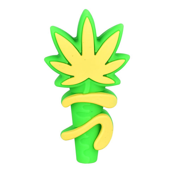 Silicone Hemp Leaf Hand Pipe - 3" / 5ct - Headshop.com