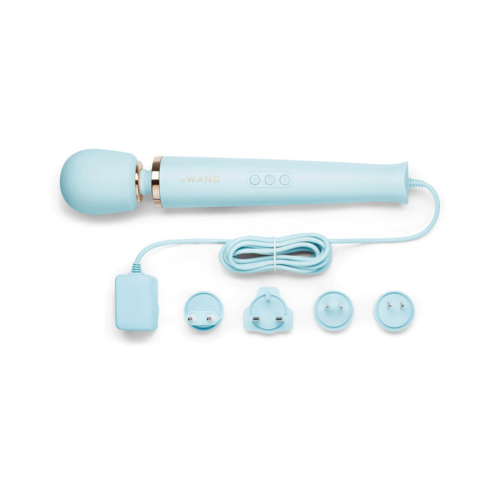 Le Wand Plug-In Vibrating Massager Sky Blue - Headshop.com